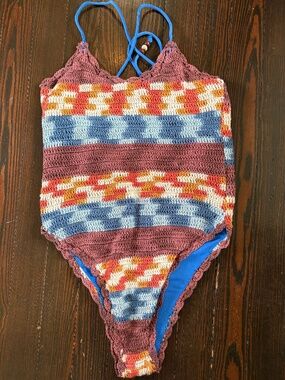 NWOT FREE PEOPLE ITS NOW COOL CROCHET SWIMSUIT XS/S (Unworn)
